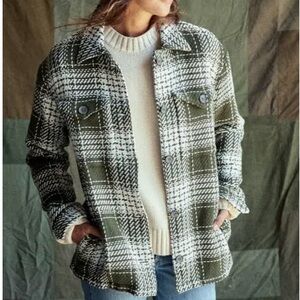 Outerknown Cloud Weave Button Blanket Shirt Jacket Size L NWT Women